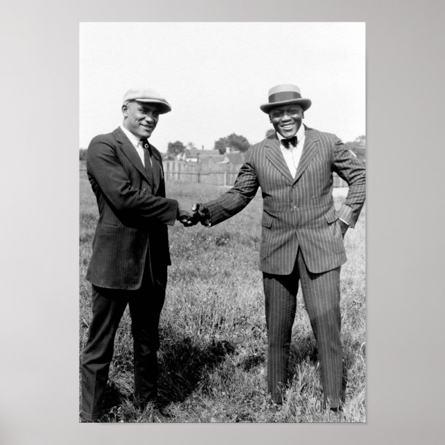 Póster Jack Johnson Agitando Las Manos Con Tut Jackson (Frente)