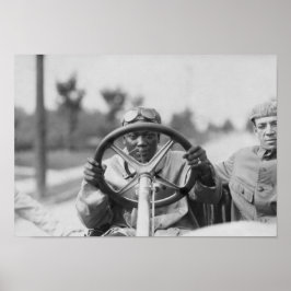 Póster Jack Johnson conduciendo a su Thomas Flyer