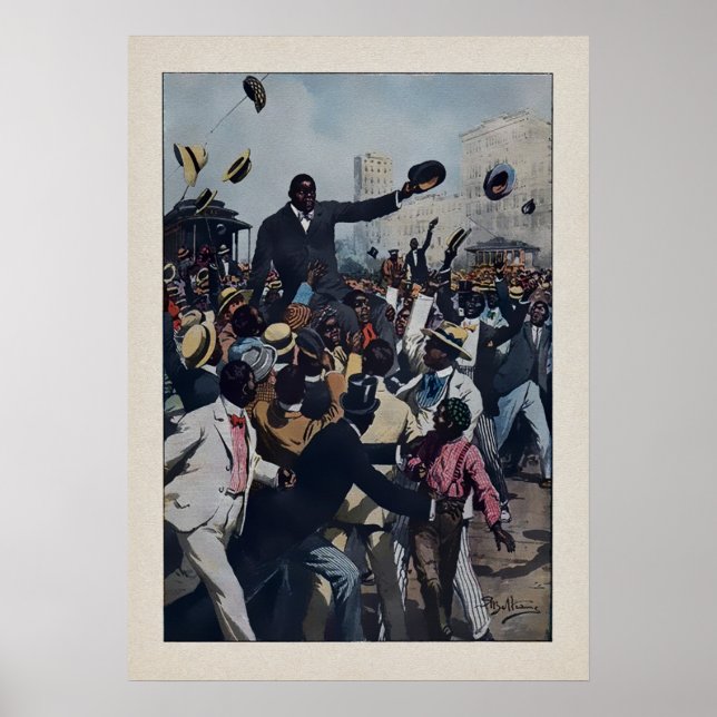 Póster Jack Johnson en Chicago (Frente)