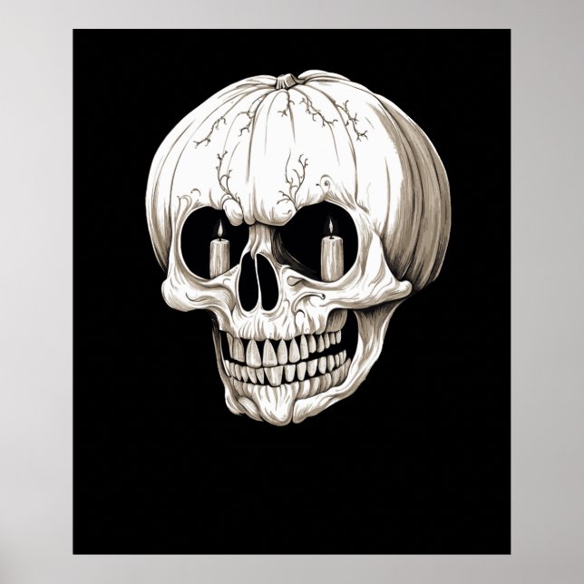 Póster Jack O Lantern Cranium Halloween Gothic (Frente)