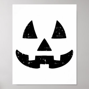 Póster Jack O Lantern Face Cuidada Halloween Vestidos Hom