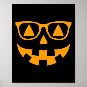 Póster Jack O Lantern Face Gafas de sol Halloween P