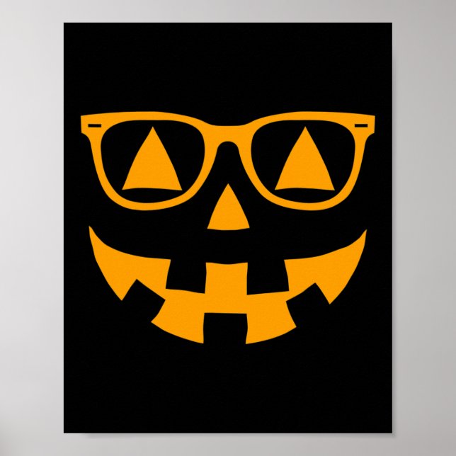 Póster Jack O Lantern Face Gafas de sol Halloween P (Frente)