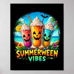Póster Jack-o-lantern Summerween Vibes Skeleton Summer Wa