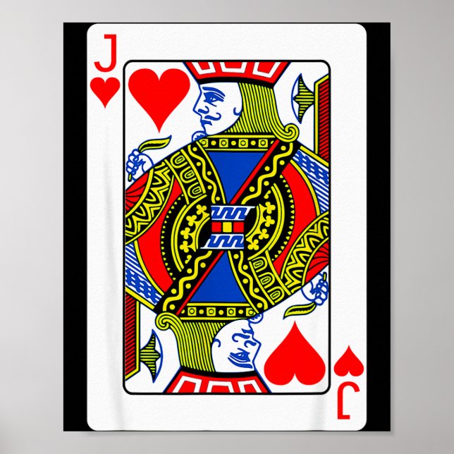 Póster Jack Of Hearts Playing Card Valentine Costume  (Frente)