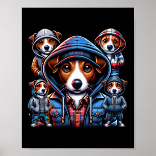 Póster Jack Russel Gangster Dogs