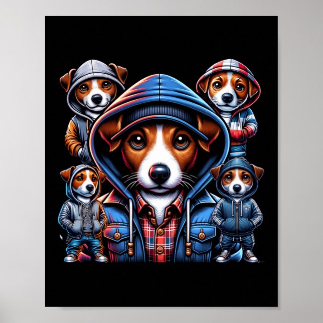 Póster Jack Russel Gangster Dogs (Frente)