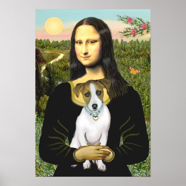 Póster Jack Russell 10 - Mona Lisa (Frente)