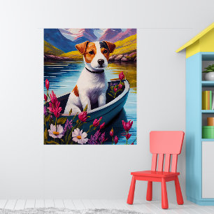 Póster Jack Russell en una Paleta: Una Aventura Escénica