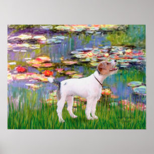 Póster Jack Russell (Parsons Terrier) - Lilies 2
