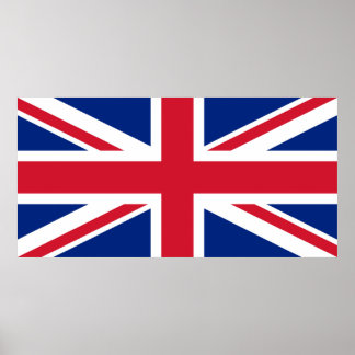 Póster Jack unido Bandera nacional del Reino Unido Inglat