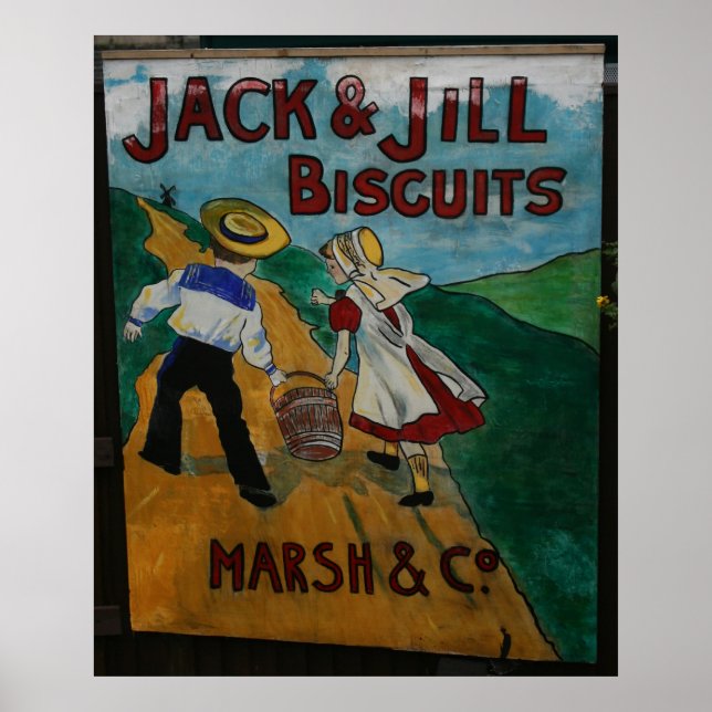 Póster Jack y Jill Biscuits poster de publicidad de época (Frente)