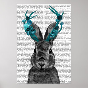 Póster Jackalope con las Antillas Turquesas
