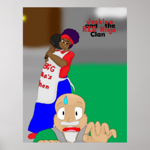 Póster Jackiea y la cubierta 12 del clan de Ninja del