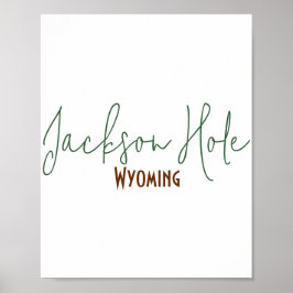 Póster Jackson Hole, Wyoming Souvenir