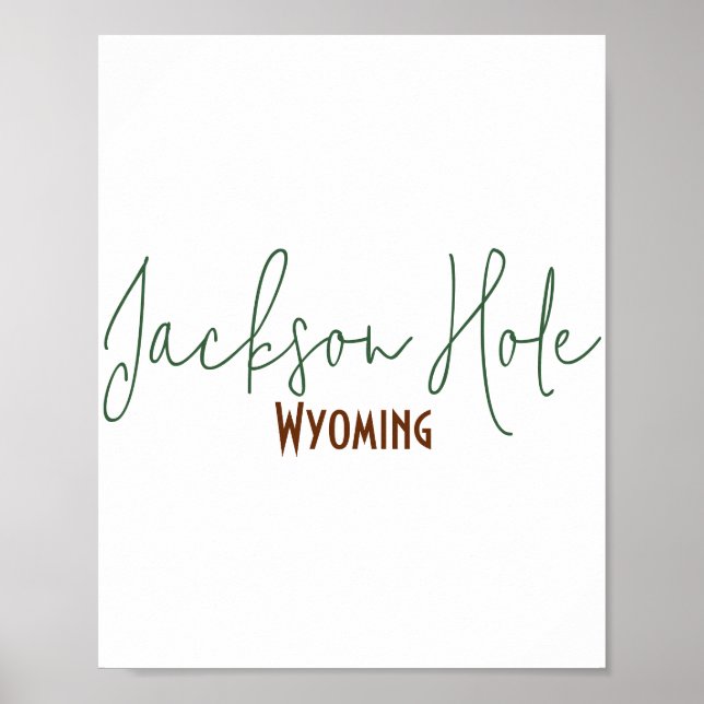 Póster Jackson Hole, Wyoming Souvenir (Frente)