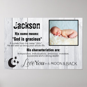 Póster Jackson Photo and Name Meaning