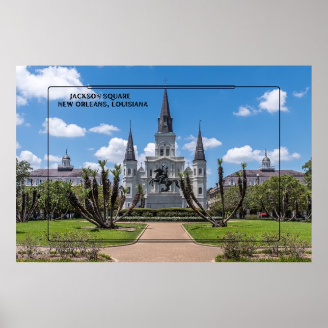Póster Jackson Square New Orleans (Frente)