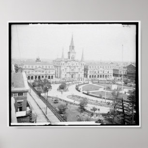 Póster Jackson Square, Nueva Orleans, La. c1905