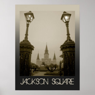 Póster Jackson Square, Nueva Orleans, Luisiana