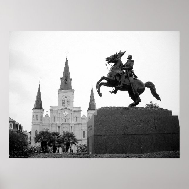 Póster Jackson Square, Nueva Orleans, Luisiana (Frente)