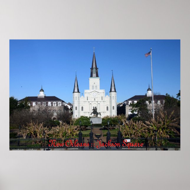 Póster Jackson Square, Poster de Nueva Orleans (Frente)