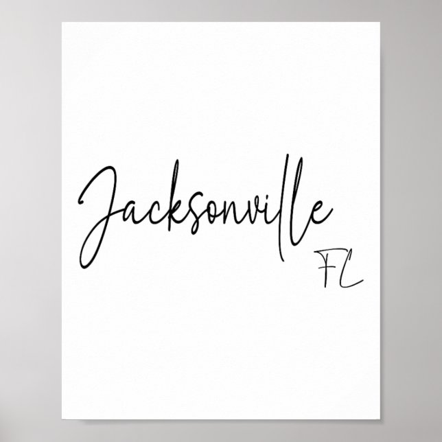 Póster Jacksonville Florida Ca Retro  (Frente)