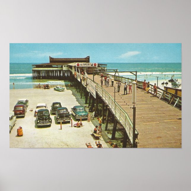 Póster Jacksonville, Florida PIER, años 60 (Frente)