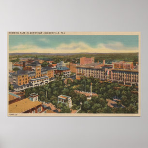 Póster Jacksonville, Florida - Vista aérea de Hemming