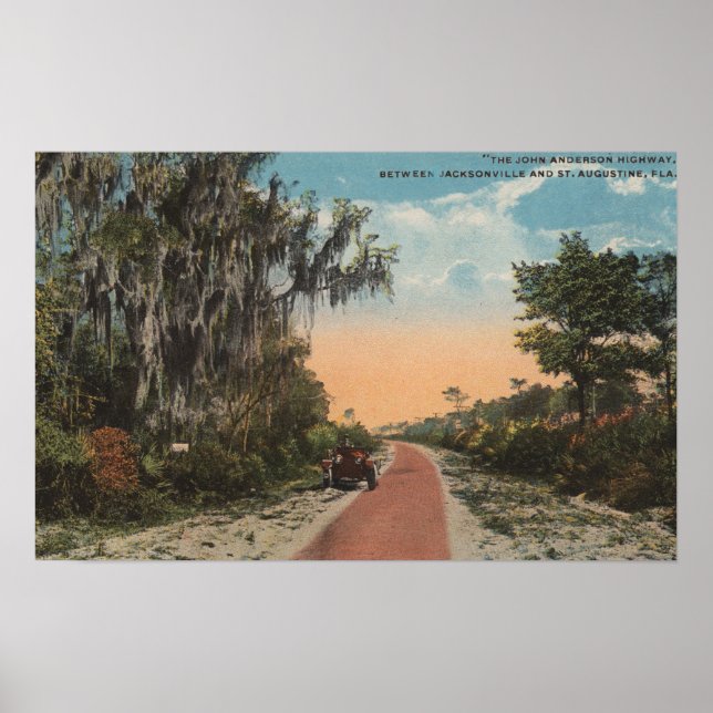 Póster Jacksonville, Florida - Vista de John Anderson (Frente)
