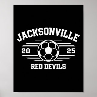 Póster Jacksonville Red Devils Soccer Ball 2025 