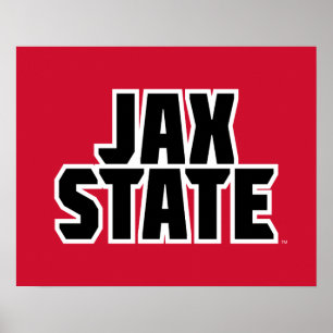 Póster Jacksonville State University JAX STATE Bold Texto