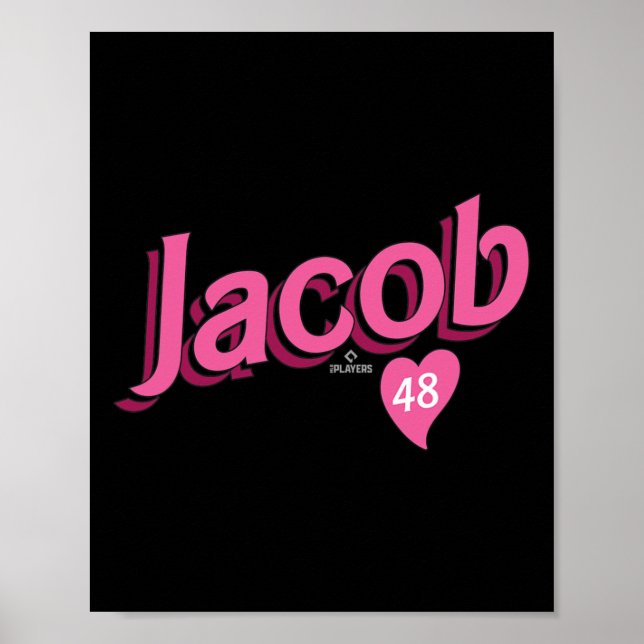 Póster Jacob Degrom Texas Vender San Valentín Mlbpa  (Frente)