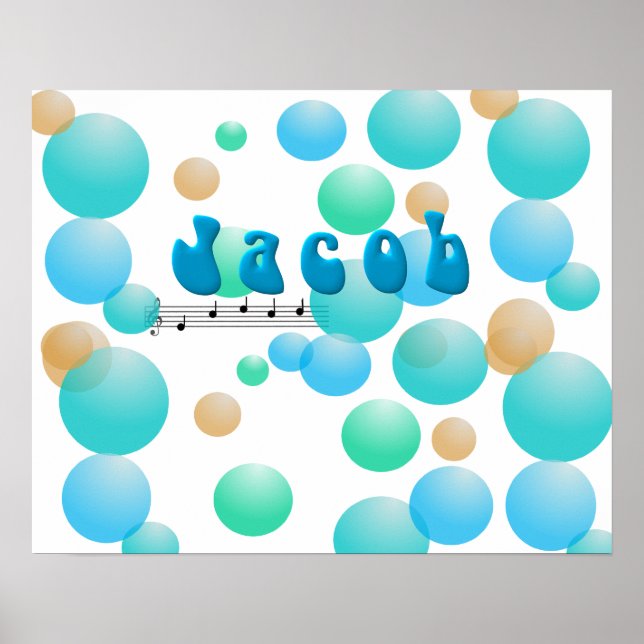 Póster Jacob Musical Name Nursery Room Poster (Frente)