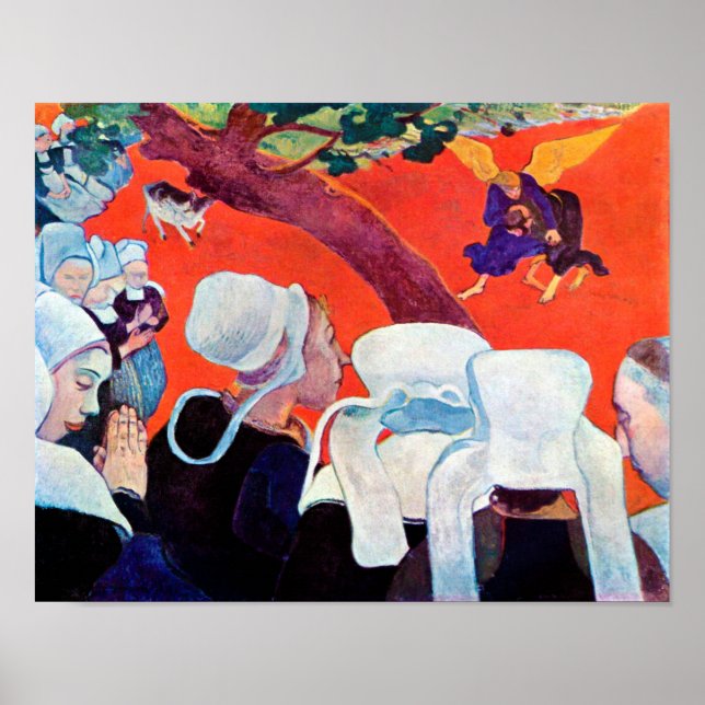 Póster Jacob Wrestling with the Angel, Gauguin (Frente)