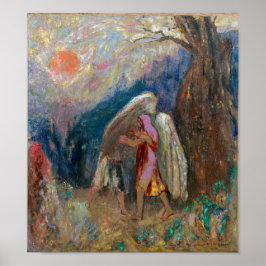 Póster Jacob y el ángel | Odilon Redon |