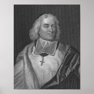 Póster Jacques Bossuet, grabado por el leñador de Richar