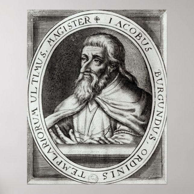 Póster Jacques de Molay Maestro de Caballeros Templarios (Frente)