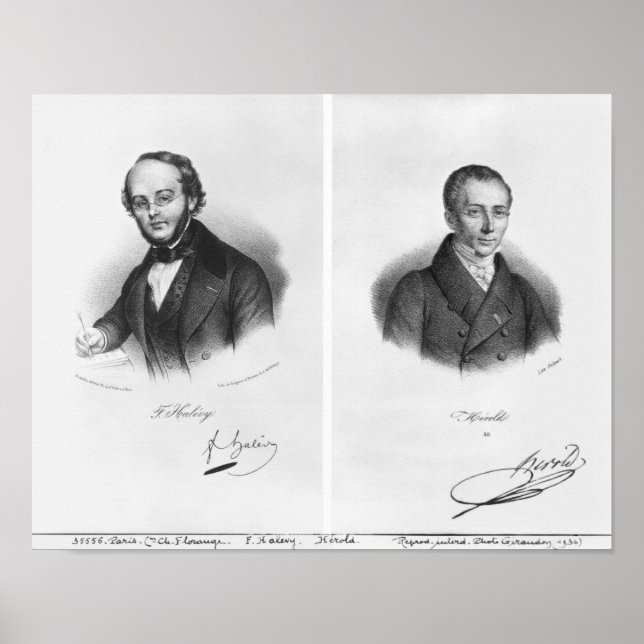 Póster Jacques Fromental Halevy  and Ferdinand Herold (Frente)