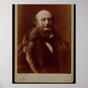 Póster Jacques Offenbach (1819-80), compositor alemán, pu