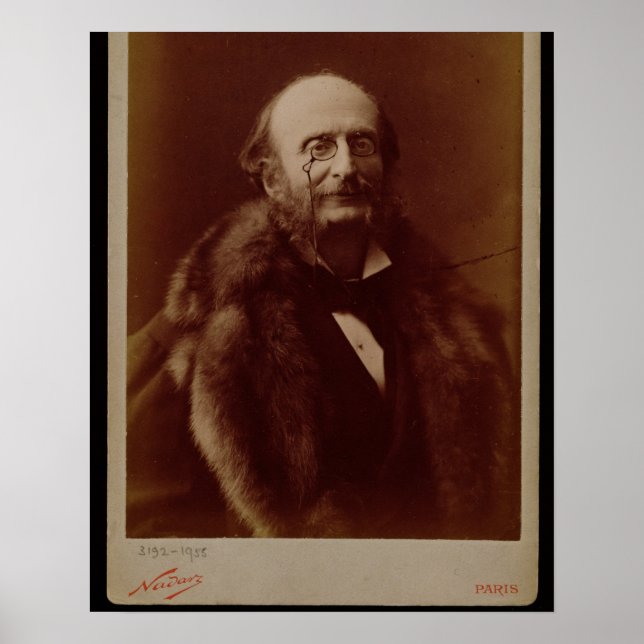 Póster Jacques Offenbach (1819-80), compositor alemán, pu (Frente)