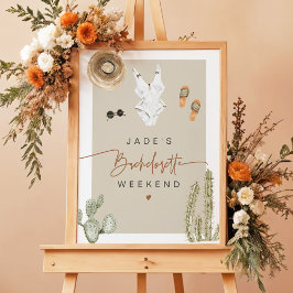 Póster JADE Boho Deert Cactus Scottsdale Antes del velo