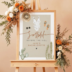 Póster JADE Boho Deert Cactus Scottsdale Antes del velo