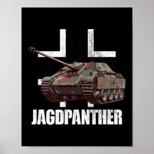 Póster Jagdpanther cazando a pantera alemana destructora 