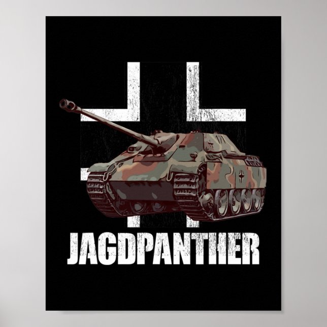 Póster Jagdpanther cazando a pantera alemana destructora  (Frente)