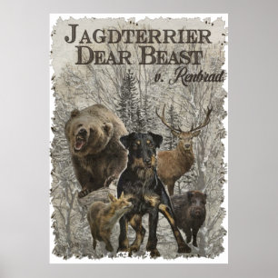 Póster Jagdterrier, querida bestia contra Renbrad Paperwe