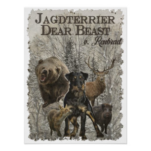 Póster Jagdterrier, querida bestia contra Renbrad Paperwe