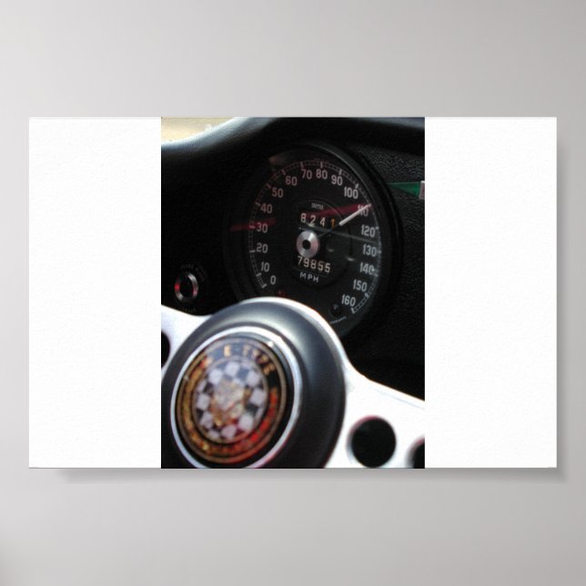 Póster Jaguar a velocidad (Frente)