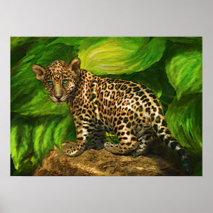 Póster jaguar del bebé