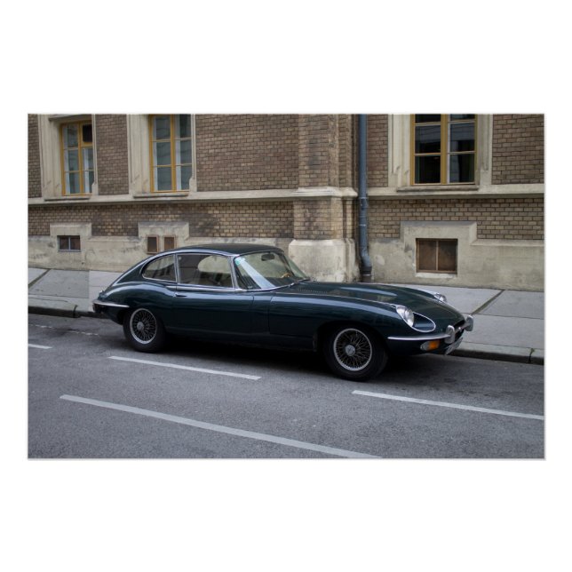 Póster Jaguar E-Type Hardtop (Anverso)